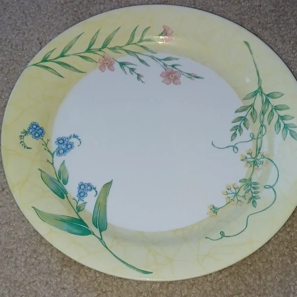 Corelle Sun Garden Two 9" Dinner Plates & Two 7 1/4" Desert Yellow Floral 4Pc - Picture 2 of 9